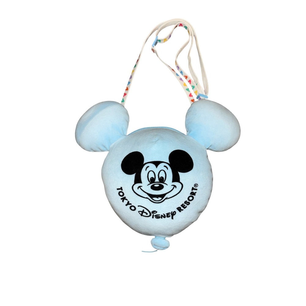 Tokyo Disney Resort Mickey Balloon Bag Unisex OS Light Blue Plush Crossbody